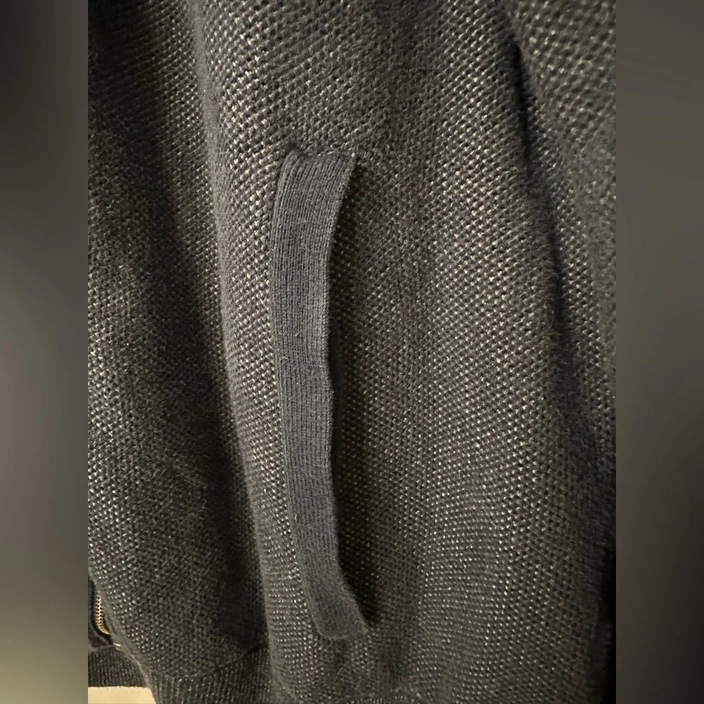Banana Republic Supima Cotton Blue Zip Cardigan Sweater Jacket Large NWOT Black